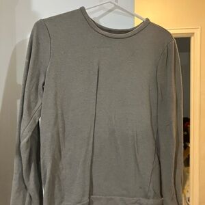 Gray Sweatshirt with Classic Crew Neck